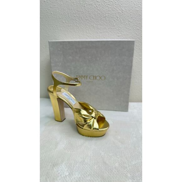 JIMMY CHOO - Golden Dress Heels EU 40 - US 9.5 main image 3